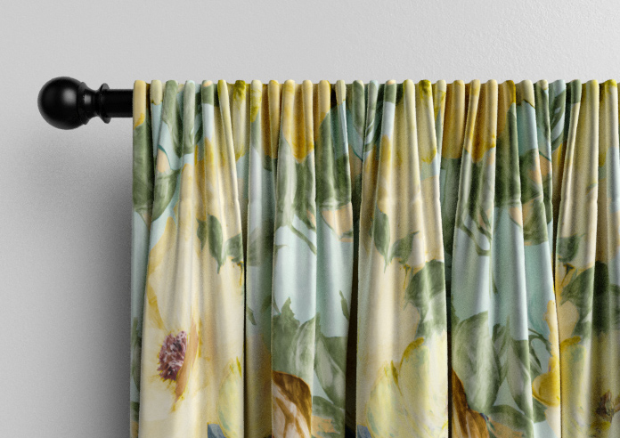 Amelia Faux Silk, Buttercup Mist - Made to Measure Curtain - Image 9
